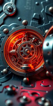 Intricate mechanical device opens to reveal a secret Seek the hidden solution,  discovery,  secret