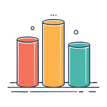 Colorful bar chart illustration
