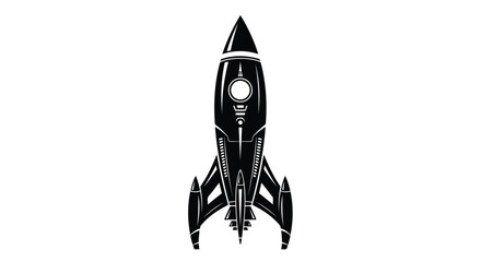 Black rocket ship icon © SanjidaSultana