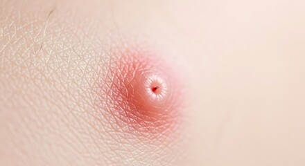 Fototapeta premium Macro Shot of Molluscum Contagiosum Skin Lesion