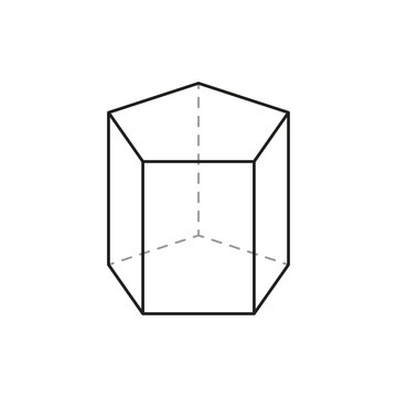 Pentagonal Prism Illustration Vector Design