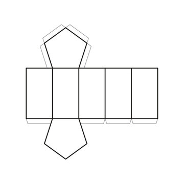 Pentagonal Prism Illustration Vector Design