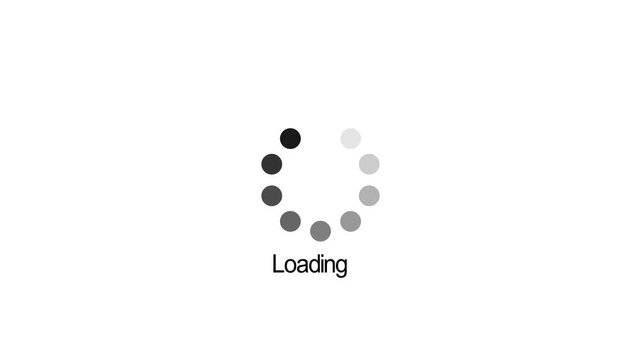 Loading - circle Modern loading animation. Circular loading indicator , loading and buffering icon animation-looped . 4k video.