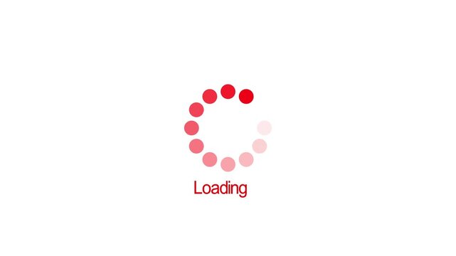 Loading - circle Modern loading animation. Circular loading indicator , loading and buffering icon animation-looped . 4k video.
