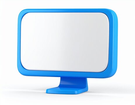 3D rendered cartoon-style desktop computer monitor