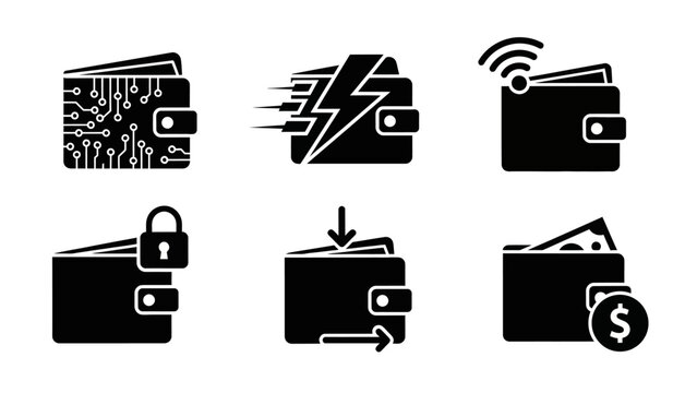 Digital Wallet Icons: Security, Speed, and Transactions