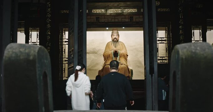 Chengdu, Sichuan, China. Statue Of Liu Bei. First Emperor Of Shu In Three Kingdom
