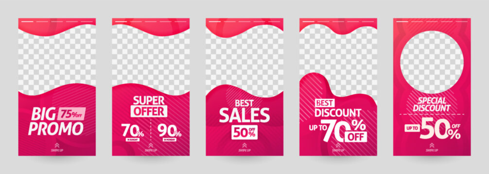 Social media stories templates for promos.