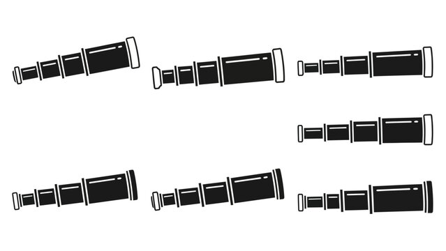 Multiple Telescopes - Vintage Spyglass Illustration Pattern