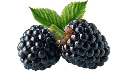 fresh blackberries, berry, PNG on Transparent background © dword