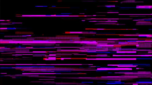 TV screen no signal glitch effect, huge noise and glitch on black background. error tv, hacking footage, television glitch, computer hacking, laptop error and damaged screen. 4k