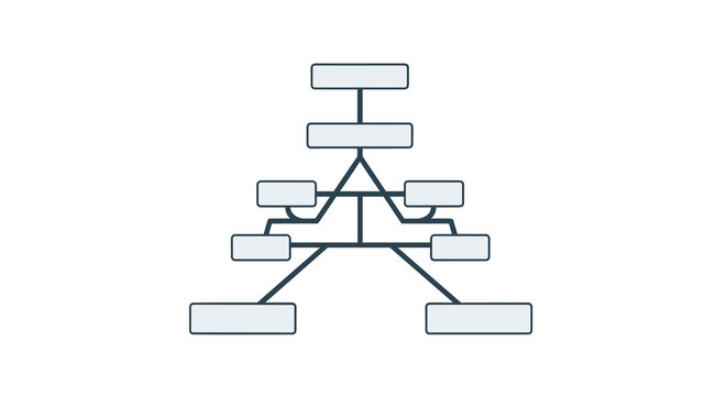 Hierarchical decision tree diagram featuring rectangular nodes connected by lines in a clean layout on a neutral white surface for logic.