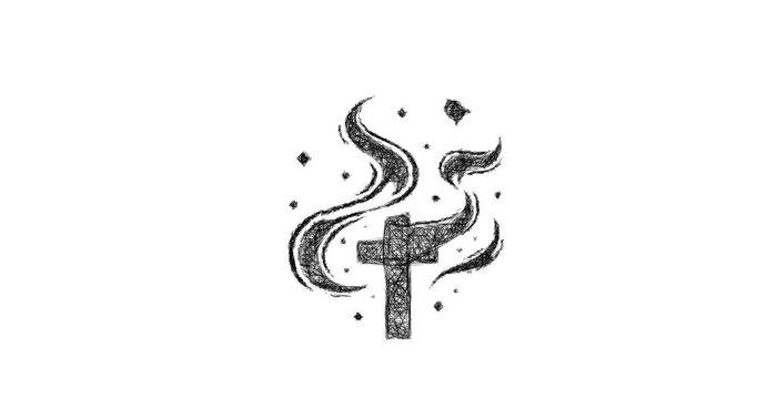 Sketch exorcism icon animation - smooth progressive reveal