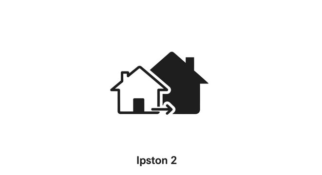 Real Estate Icon: House Transfer, Moving, Exchange, Relocation, Property Icon