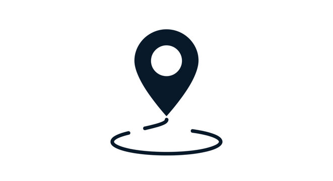 A simple dark icon representing a navigation point on a digital map interface