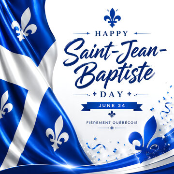 Happy saint-jean-baptiste day june 24 quebec