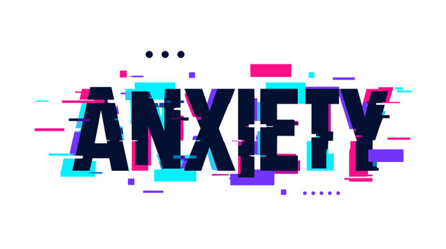 Glitch Style Representation Of Anxiety In Focus.