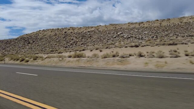 395 Scenic Byway North 4 Owens Lake to Lone Pine 11 Three Quarter L MultiCam Driving Plate Sierra Nevada Mts California
