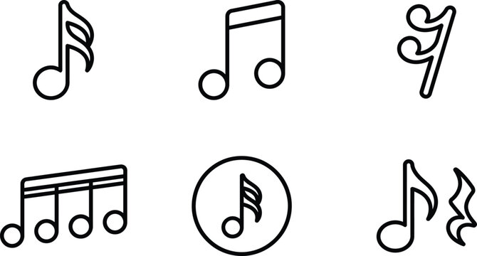 Black eighth note musical symbol illustration