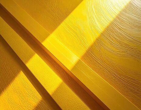 Golden hues intersect with textured surfaces, casting dramatic diagonal shadows