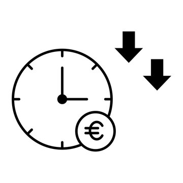 time reduction euro icon