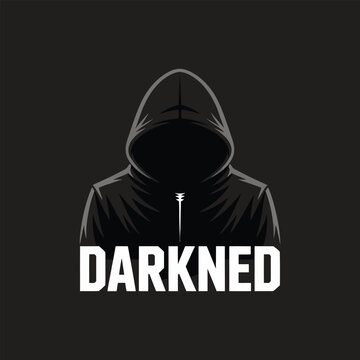 Dark hoodie with zipper and text