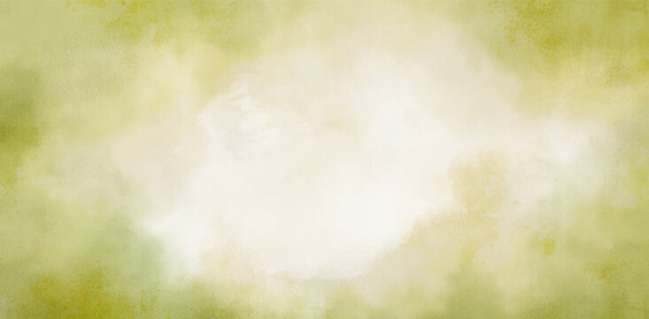 Abstract watercolor art background template. green khaki watercolor backdrop empty space for text, banner, presentation or product display graphic design
