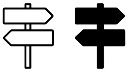signpost direction choice vector icon set © Vectorixpro