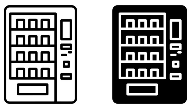 vending machine icon set