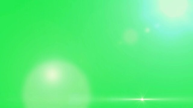 Light flare glows brightly against a vibrant green background to create a clean and modern visual aesthetic for digital design projects that require a minimalist and professional atmosphere.