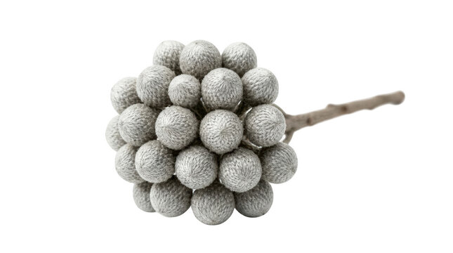 Decorative artificial silver berry cluster on a stem for christmas and winter holiday home decor arrangements