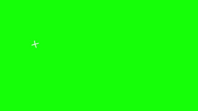 Star symbol glitters softly against a vibrant green background, providing a minimalist graphic element for various digital design projects that require clean visual accents and motion effects.