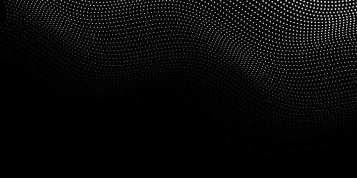 Abstract halftone wave dotted background. Futuristic twisted grunge pattern, dot, circles. Vector modern optical pop art texture for posters, business cards, cover, labelsvector dots modern 3d