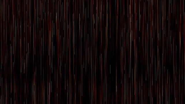 Vertical red and white streaks on black background. Red light streaks for futuristic speed velocity concept. Digital light streak animation for data network.