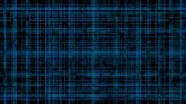 Dark blue grid pattern with textured overlay background. Technology grid symbol for data center information matrix. Digital grid animation for scifi monitor.