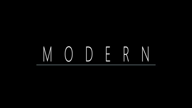 Customize text with underline on black background. Corporate typography element for professional business presentation title. Digital title animation for tutorial.