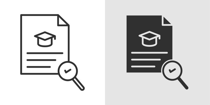 Learning Evaluation Icon representing assessment, performance review, and educational analysis.