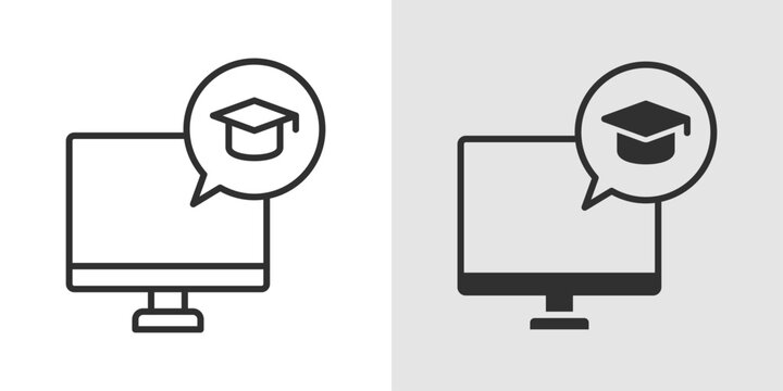 Learning Platform Icon representing digital education platforms, online learning systems, and study management.