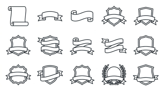 Vintage Scroll and Banner Design Elements