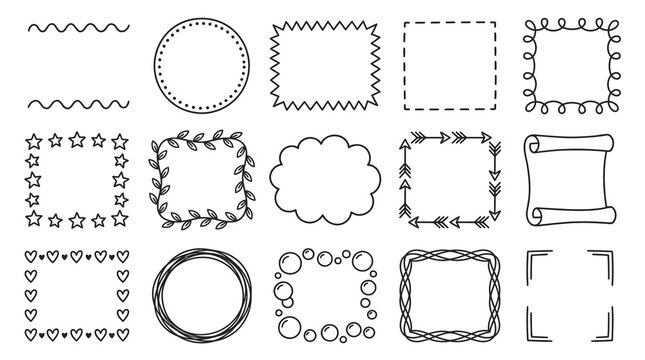 Collection of various decorative borders and frames.
