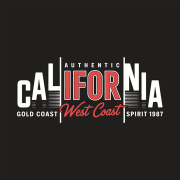 California west coast typography logo
