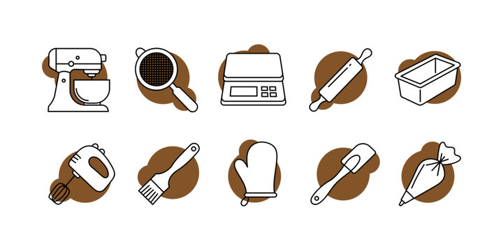 Baking and Pastry Kitchen Tool Icons