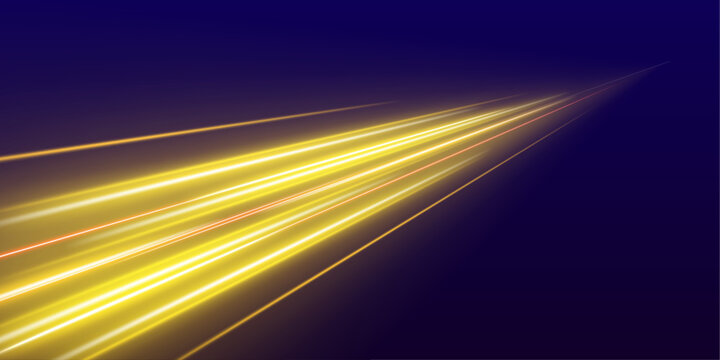 Dynamic racing highway with luminous neon trails and futuristic velocity design. vector