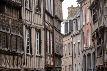 Fototapeta premium half-timbered houses in Dinan, France