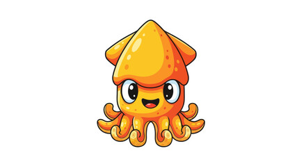 Cute cartoon octopus with big eyes © cicok