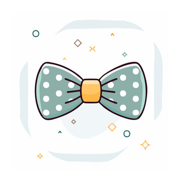 Flat bow tie vector illustration