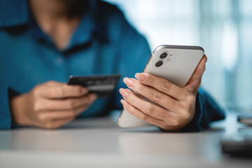 Fototapeta premium Woman Feeling Stressed While Checking Smartphone Notifications. Financial Stress, Digital Communication, Emotional Reaction, Personal Finance