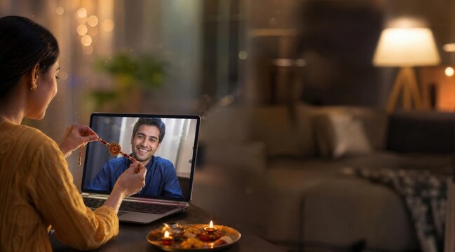 Raksha Bandhan festival celebrated virtually via video call bonding siblings across distance