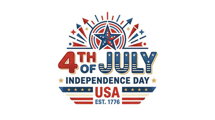 Obraz premium 4th of july independence day usa vector illustration
