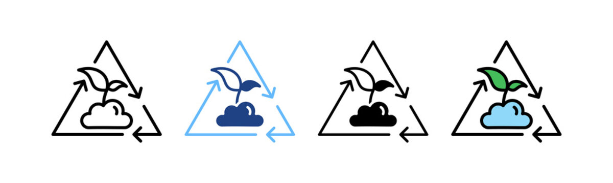 Carbon Neutral multiple icon